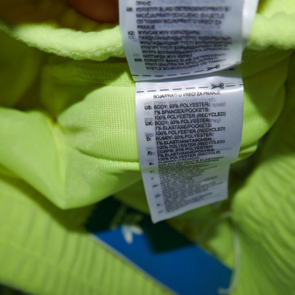 Adidas Originals Jeremy Scott Velour Wide Leg Pants Womens Size XL Solar Yellow - Picture 5 of 7